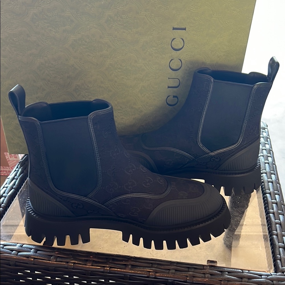 Gucci Men GG Ankle Boots - Picture 6 of 15